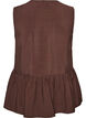 Blouse p&eacute;plum sans manches avec boutons d&eacute;coratifs, Marron, Packshot image number 1