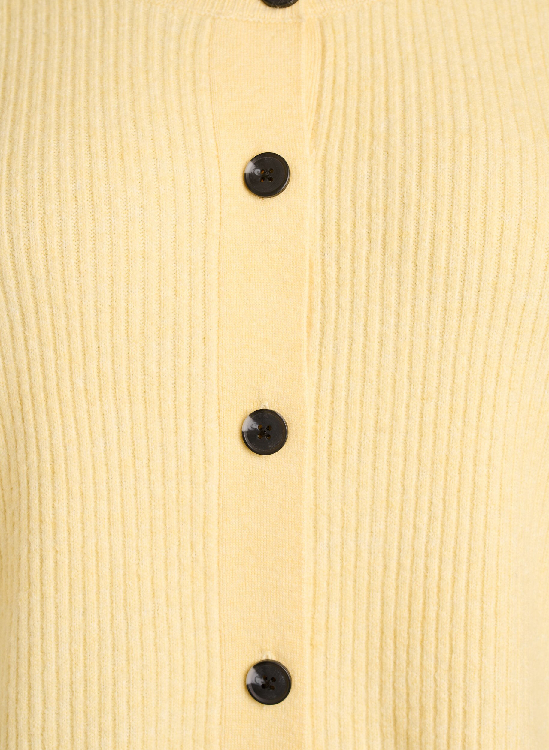 ZizziCardigan en tricot c&ocirc;tel&eacute; avec boutons, Jaune clair, Packshot image number 2