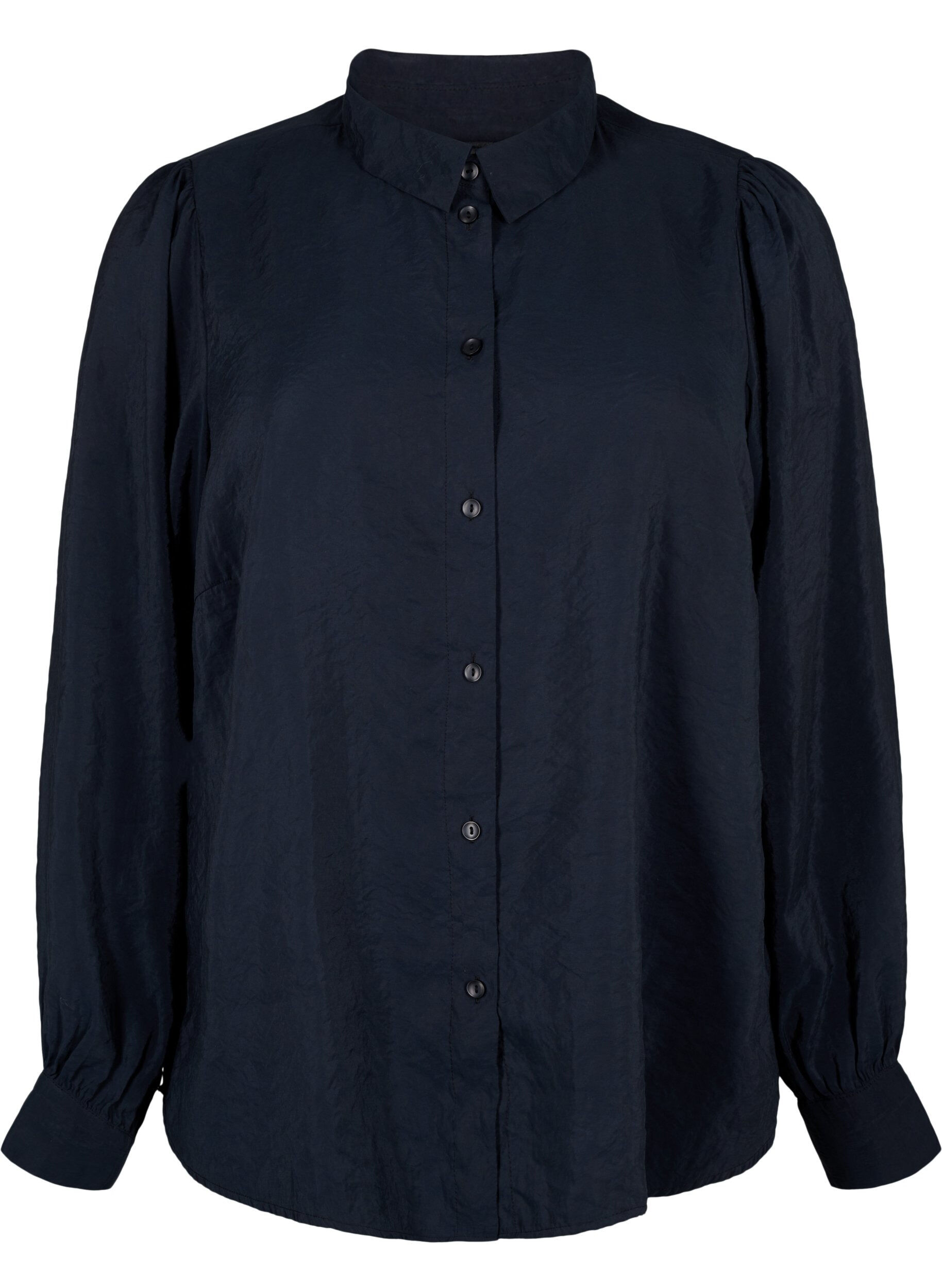 Zizzi Chemise &agrave; manches longues en Modal TENCEL&trade;, Black, Packshot image number 0