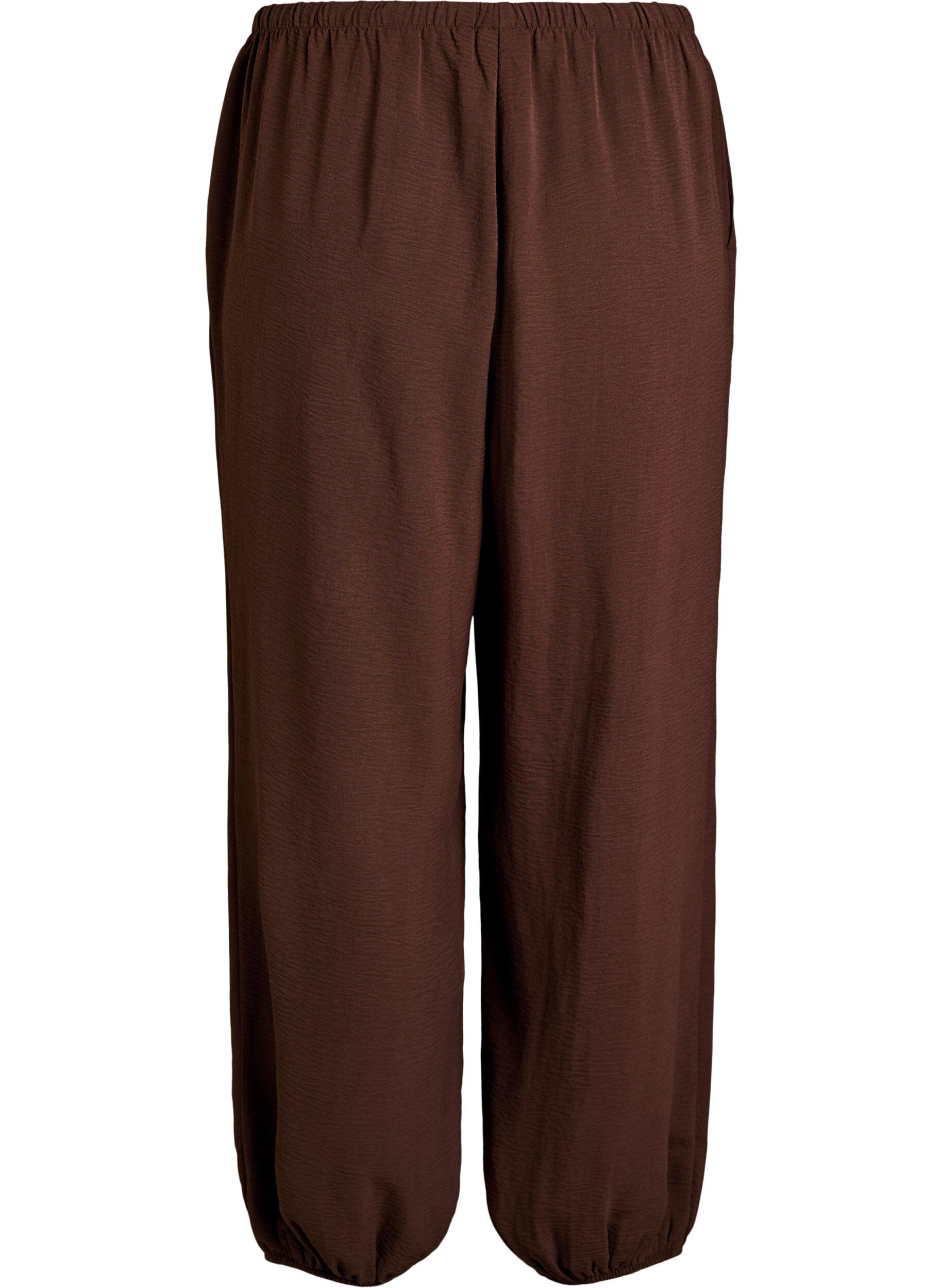 ZizziPantalon balloon taille haute, Marron, Packshot image number 1