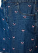 Short en jean brod&eacute;, Bleu, Packshot image number 2