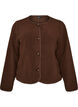 Veste teddy &agrave; col rond boutonn&eacute;e, Marron, Packshot image number 0