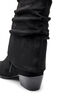 Botte haute en su&eacute;dine avec tige amovible, Noir, Packshot image number 3