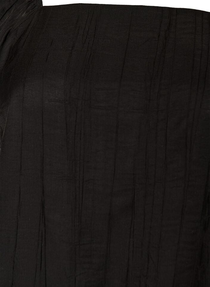 Blouse en viscose &agrave; col carr&eacute; et manches 3/4, Noir, Packshot image number 2