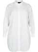 Robe chemise avec fleurs brodées, Blanc, Packshot image number 0