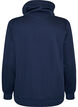 Sweat &agrave; col montant et poches, Bleu, Packshot image number 1