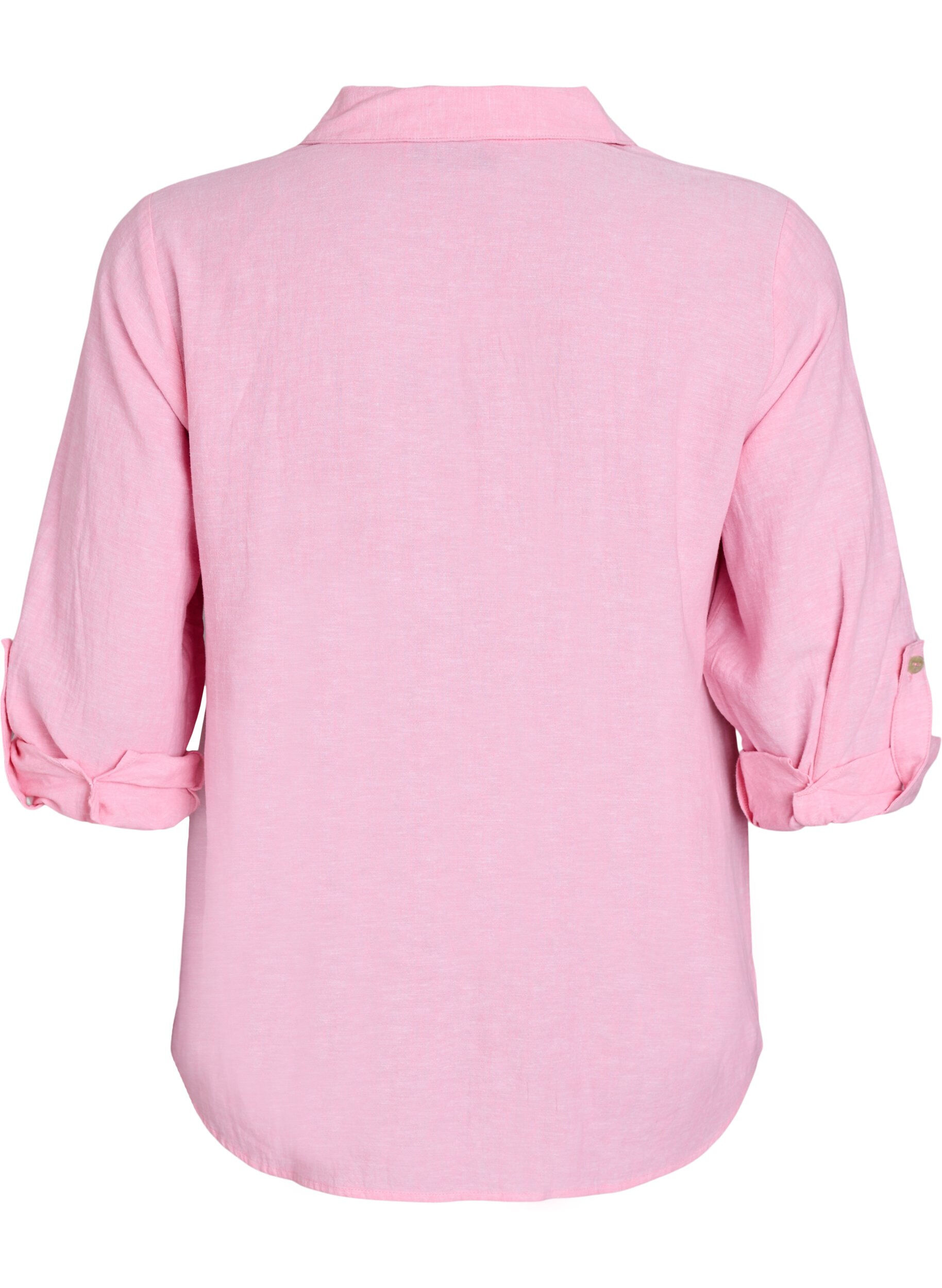 ZizziChemise en lin et viscose avec manches 3/4, Rose, Packshot image number 1