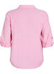Chemise en lin et viscose avec manches 3/4, Rose, Packshot image number 1