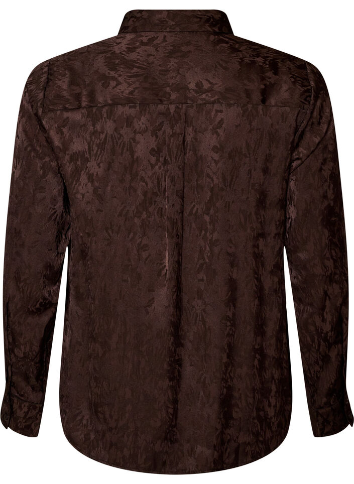 Chemise &agrave; motif cachemire ton sur ton, Marron, Packshot image number 1
