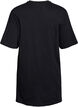 Robe t-shirt en coton jusqu'aux genoux, Noir, Packshot image number 1