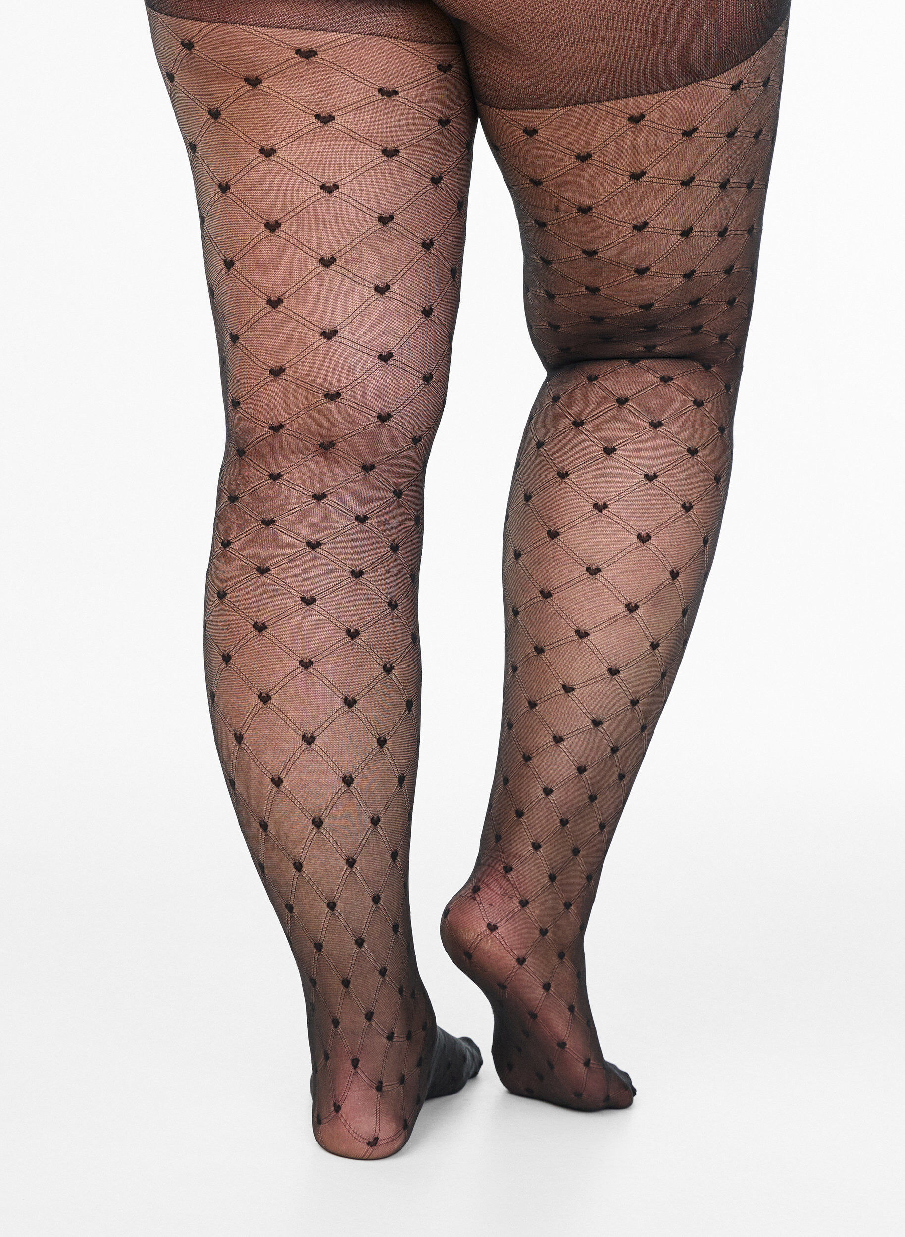 Zizzi Collants en 25 deniers &agrave; c&oelig;urs, Noir, Packshot image number 2