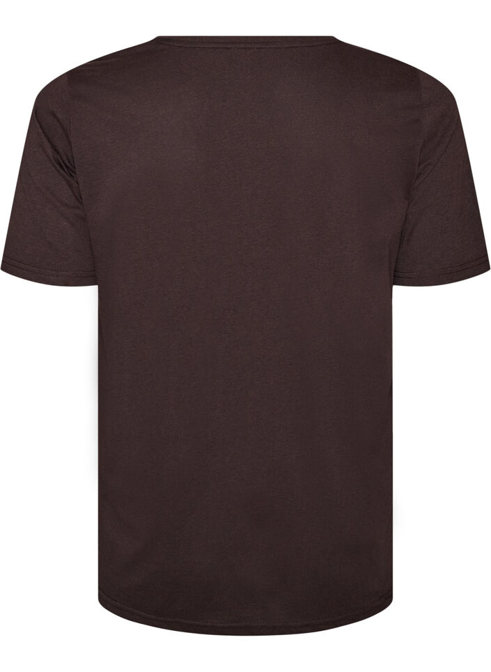 T-shirt imprim&eacute;, Marron, Packshot image number 1