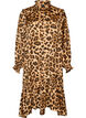 Robe &agrave; imprim&eacute; l&eacute;opard avec volants, Marron, Packshot image number 0