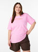 T-shirt sportif en coton bio, Rose, Model image number 0