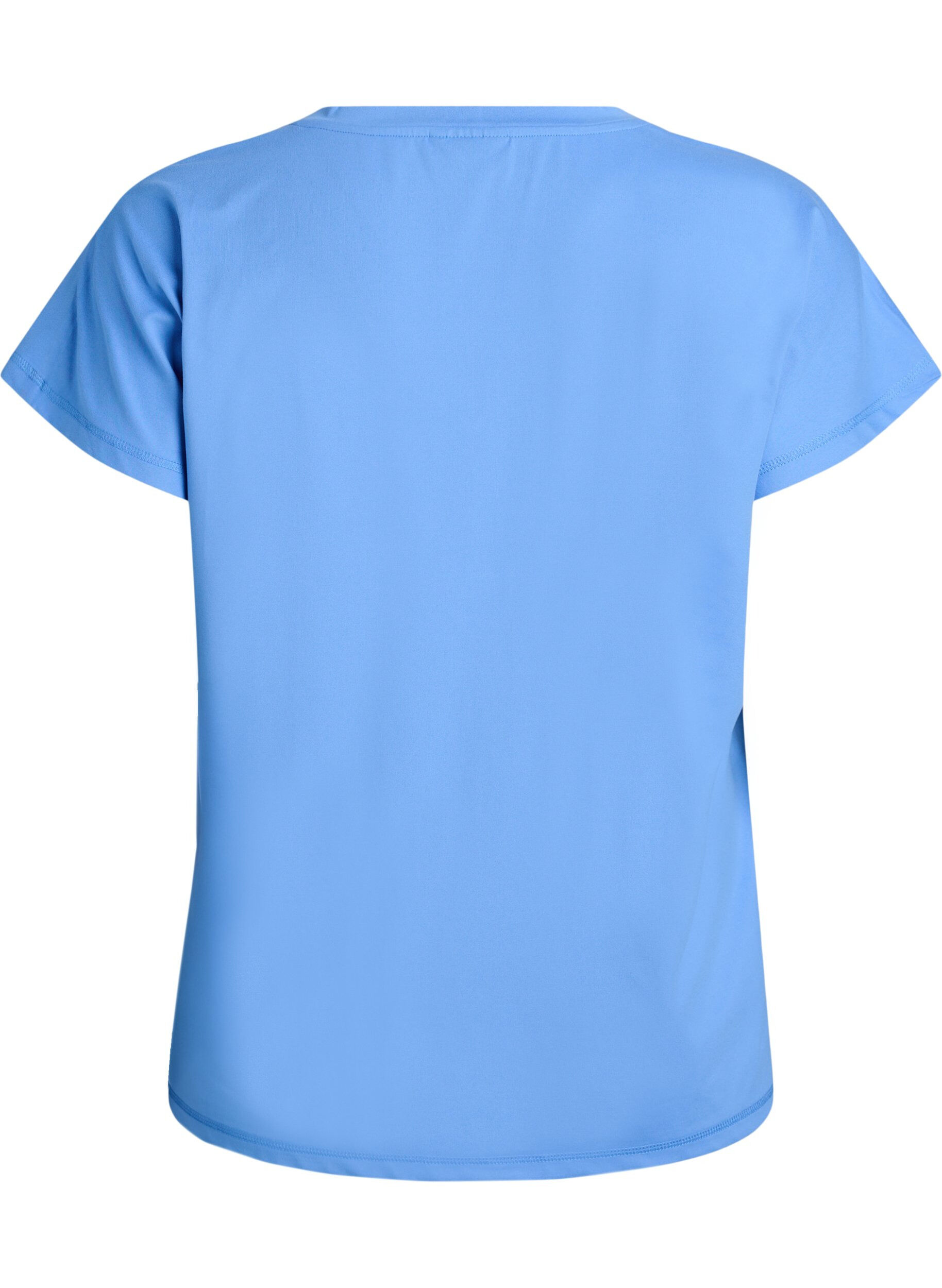 ZizziT-shirt ample de sport &agrave; col en V, Bleu, Packshot image number 1