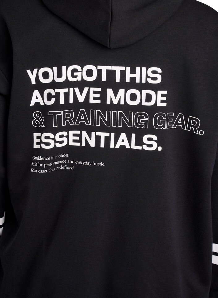 Cardigan pull long avec d&eacute;tails imprim&eacute;s, Noir, Packshot image number 3