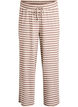 Pantalon de pyjama ray&eacute; &agrave; taille haute et coupe ample, Beige, Packshot image number 0