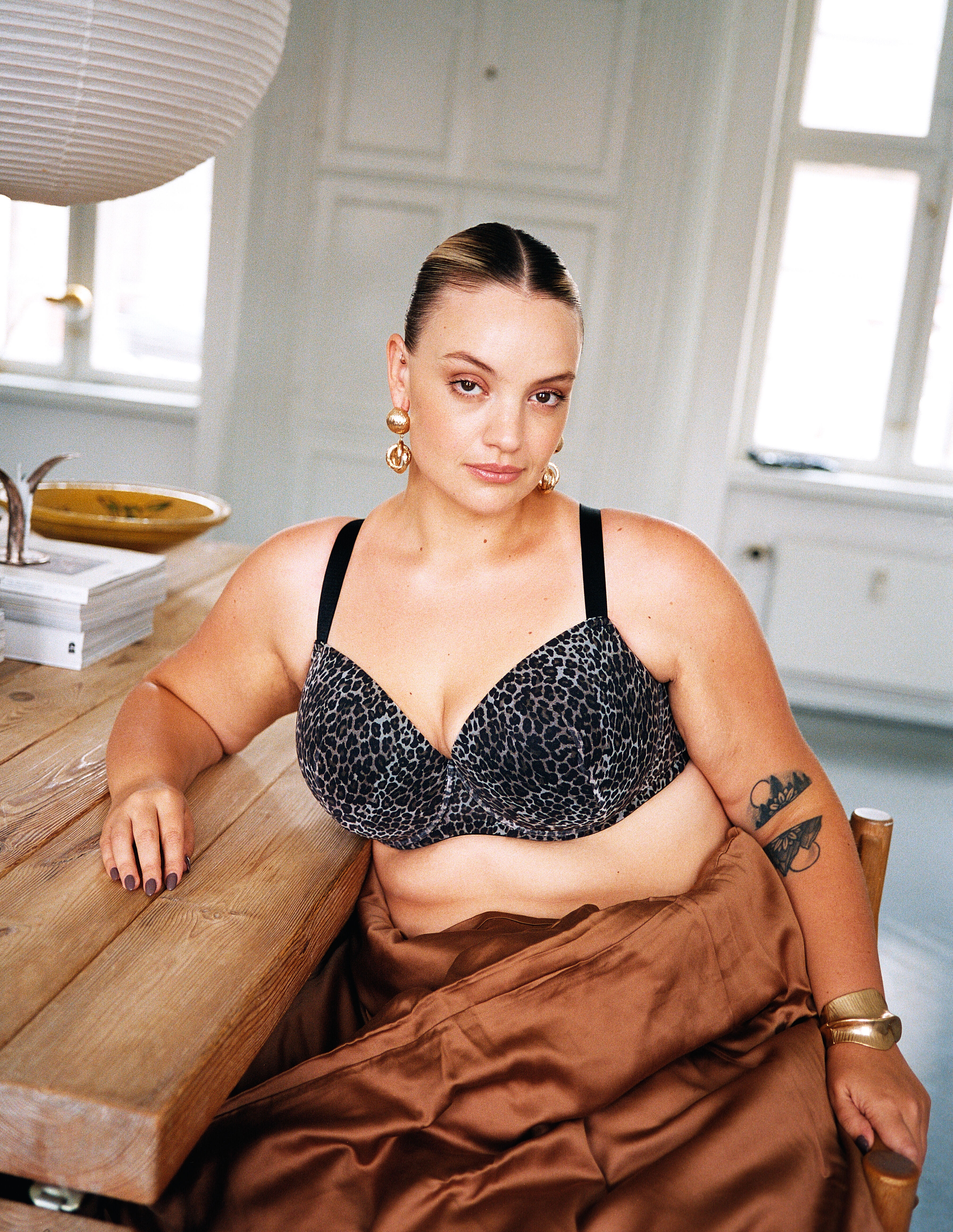 Soutien-gorge en l&eacute;opard, , Model