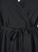 Robe courte portefeuille avec ceinture &agrave; nouer, Noir, Packshot image number 2