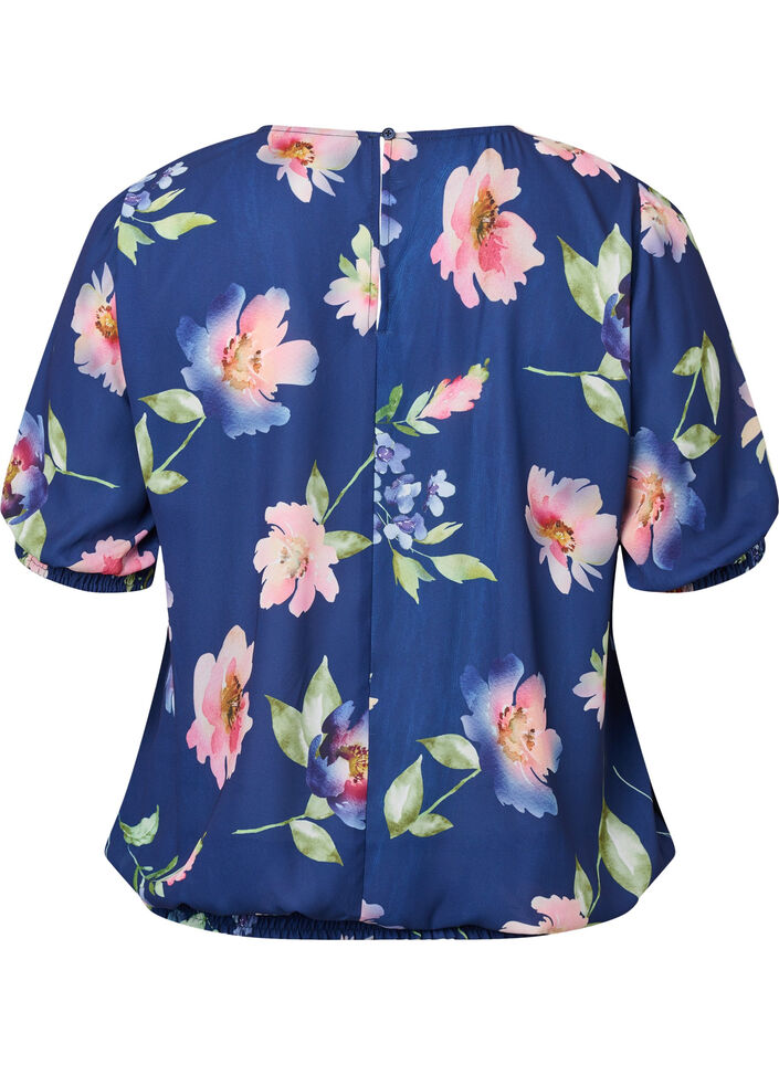 Chemisier fleuri à smocks, Blueprint Flower AOP, Packshot image number 1