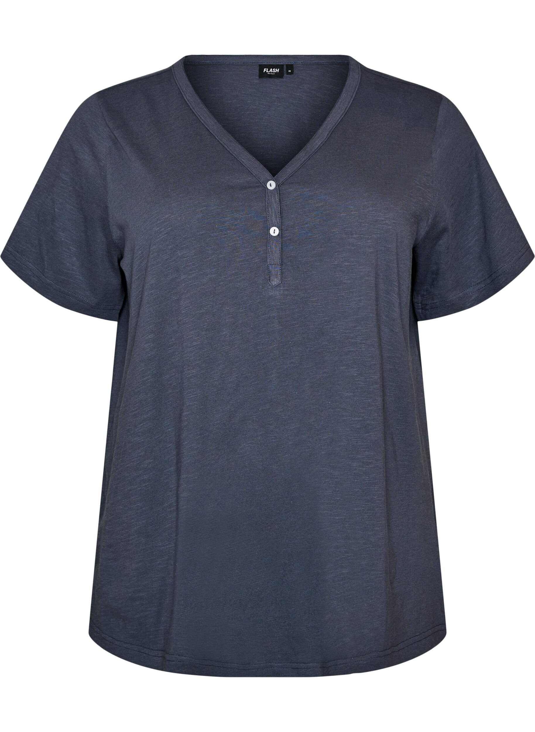 ZizziT-shirt dot&eacute; de boutons, Gris bleut&eacute;, Packshot image number 0