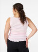 Haut avec bordure en dentelle, Rose, Model image number 2