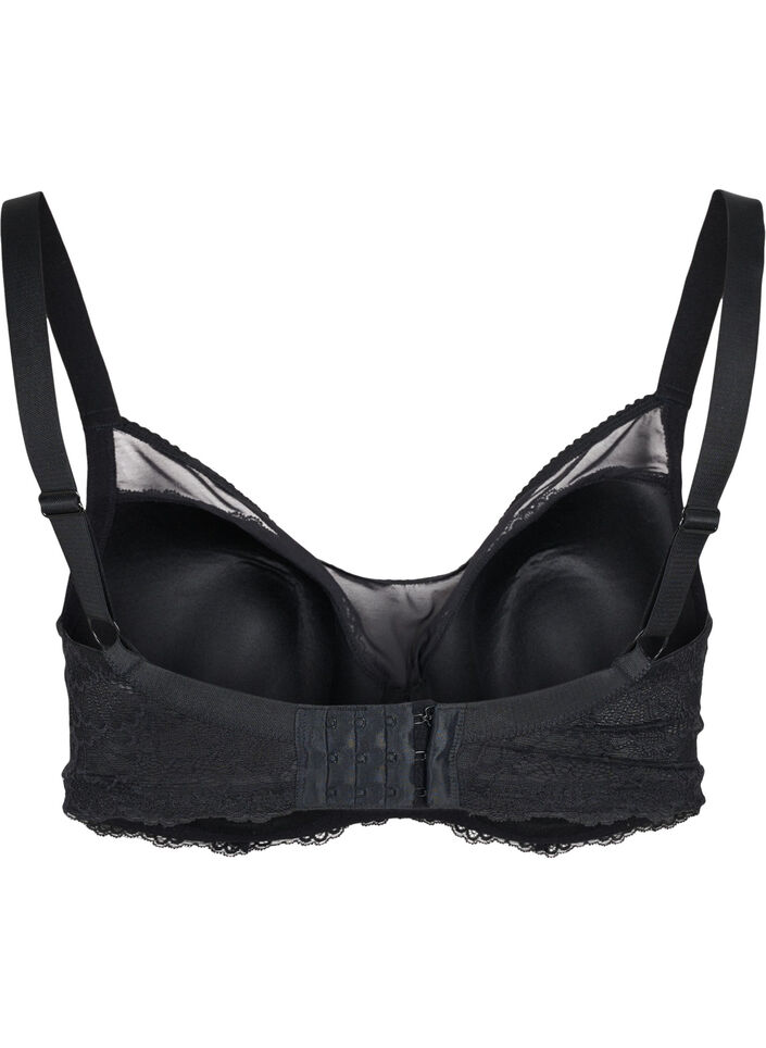 Soutien-gorge en dentelle et maille, Black, Packshot image number 1