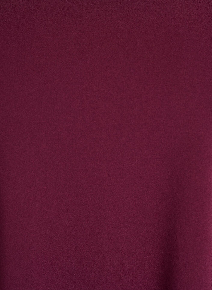 Robe courte &eacute;vas&eacute;e &agrave; manches 3/4, Bordeaux, Packshot image number 2