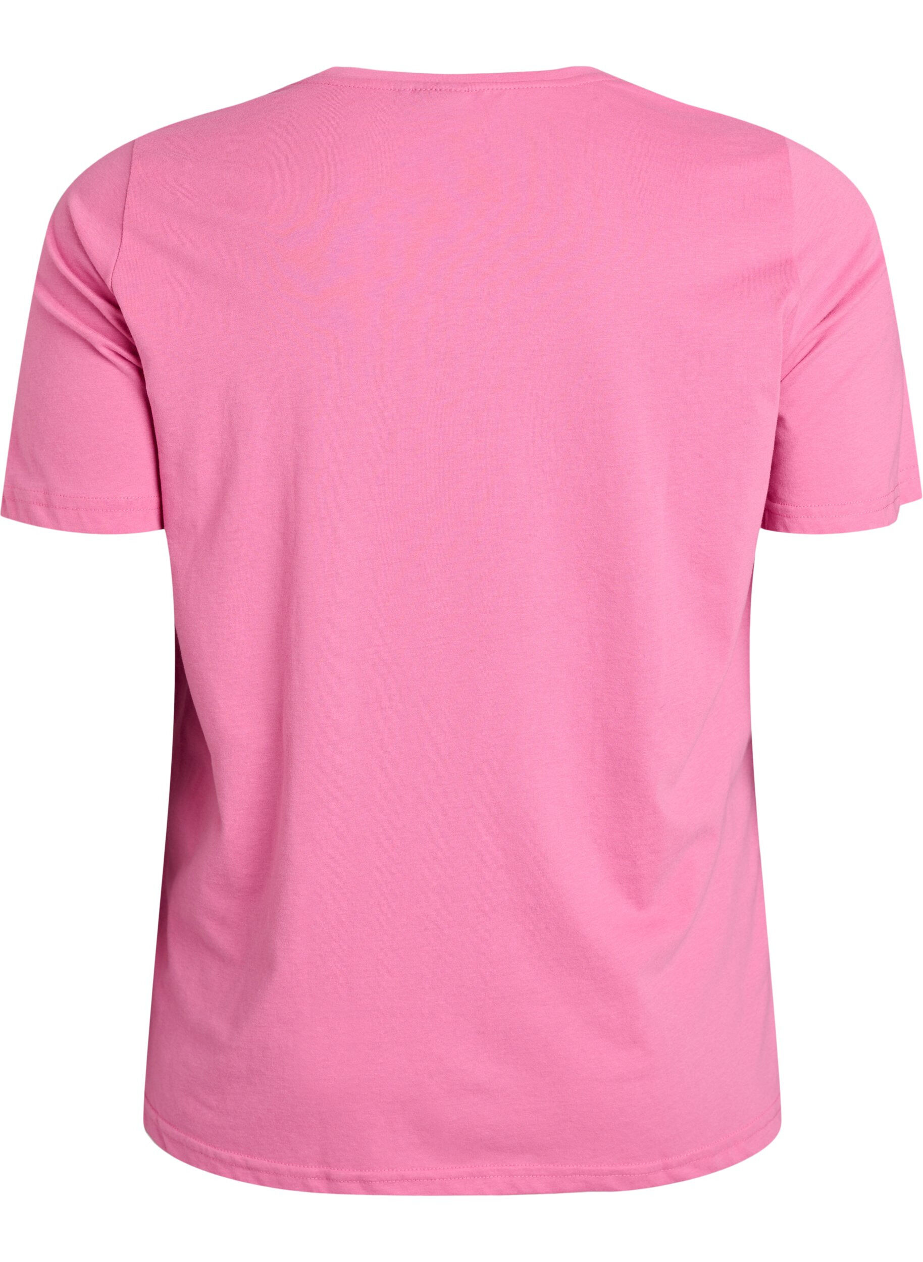 Zizzi T-shirt imprim&eacute;, Rose, Packshot image number 1