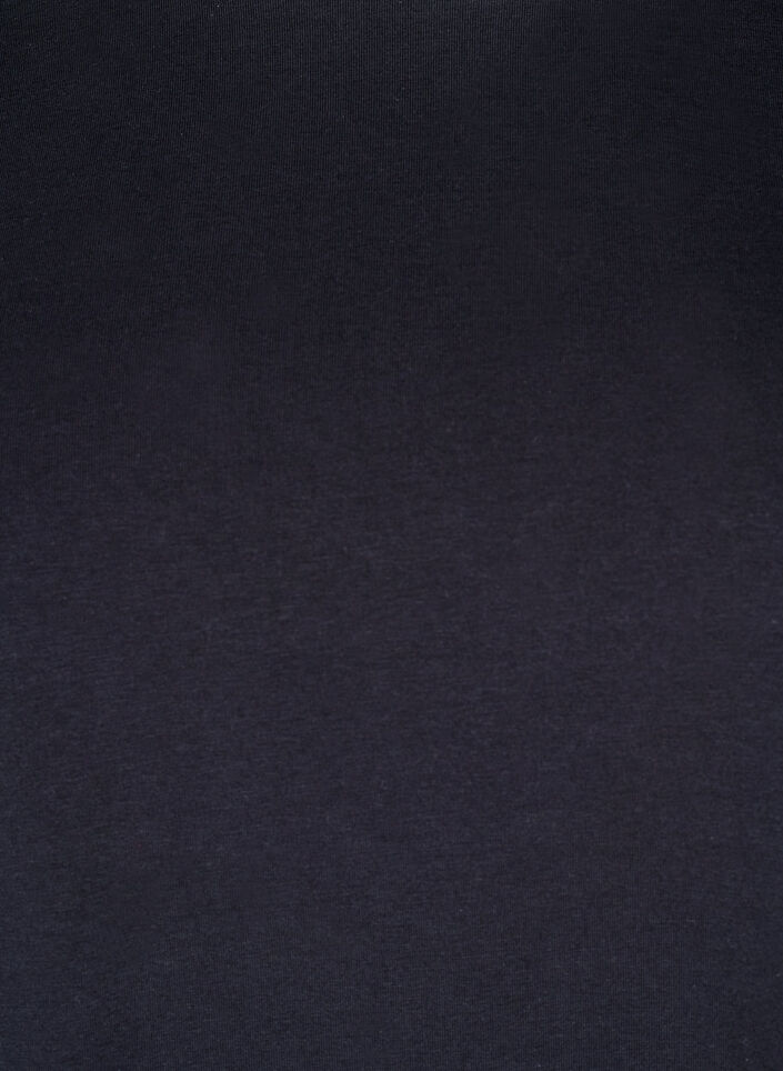 T-shirt en coton biologique avec col rond, Black, Packshot image number 2