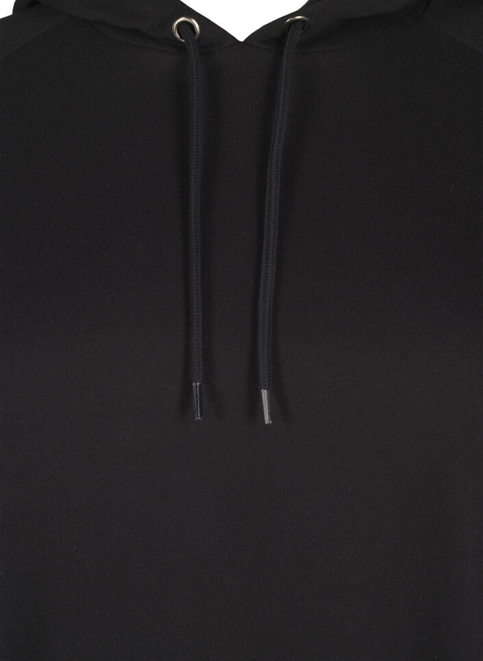 Sweat oversize &agrave; imprim&eacute; sur les manches, Black w. Silver, Packshot image number 2