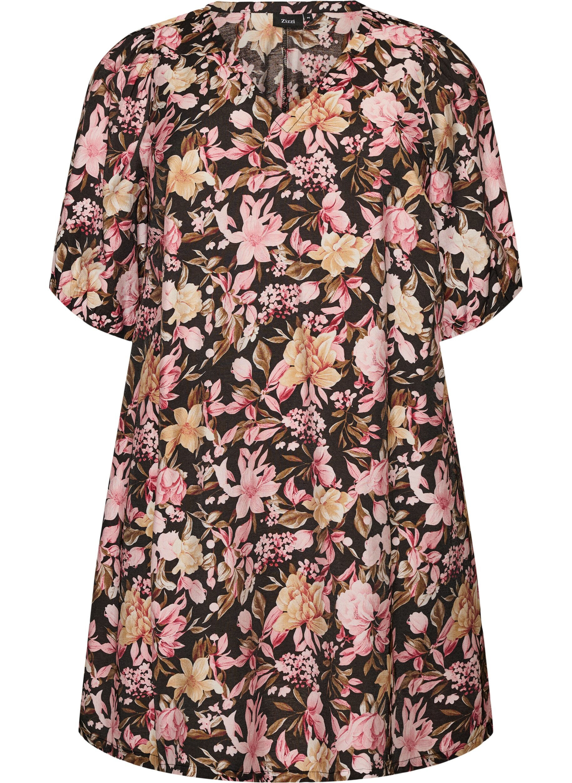 Robe courte coupe &eacute;vas&eacute;e avec col en V