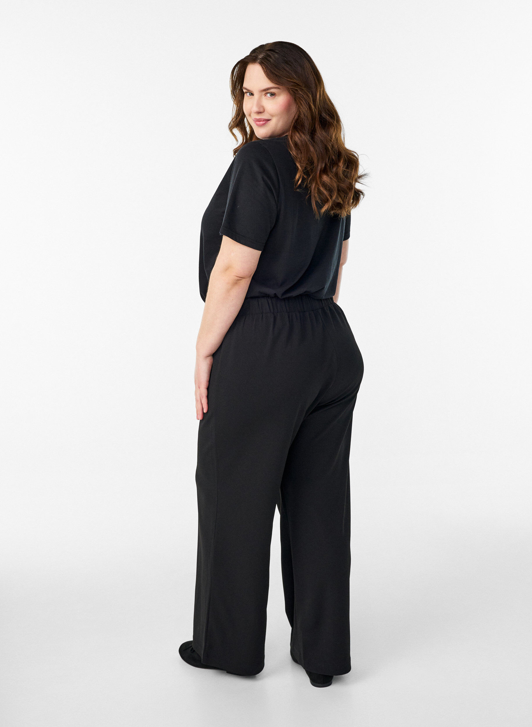 Zizzi FLASH - Pantalon ample, Noir, Model image number 2