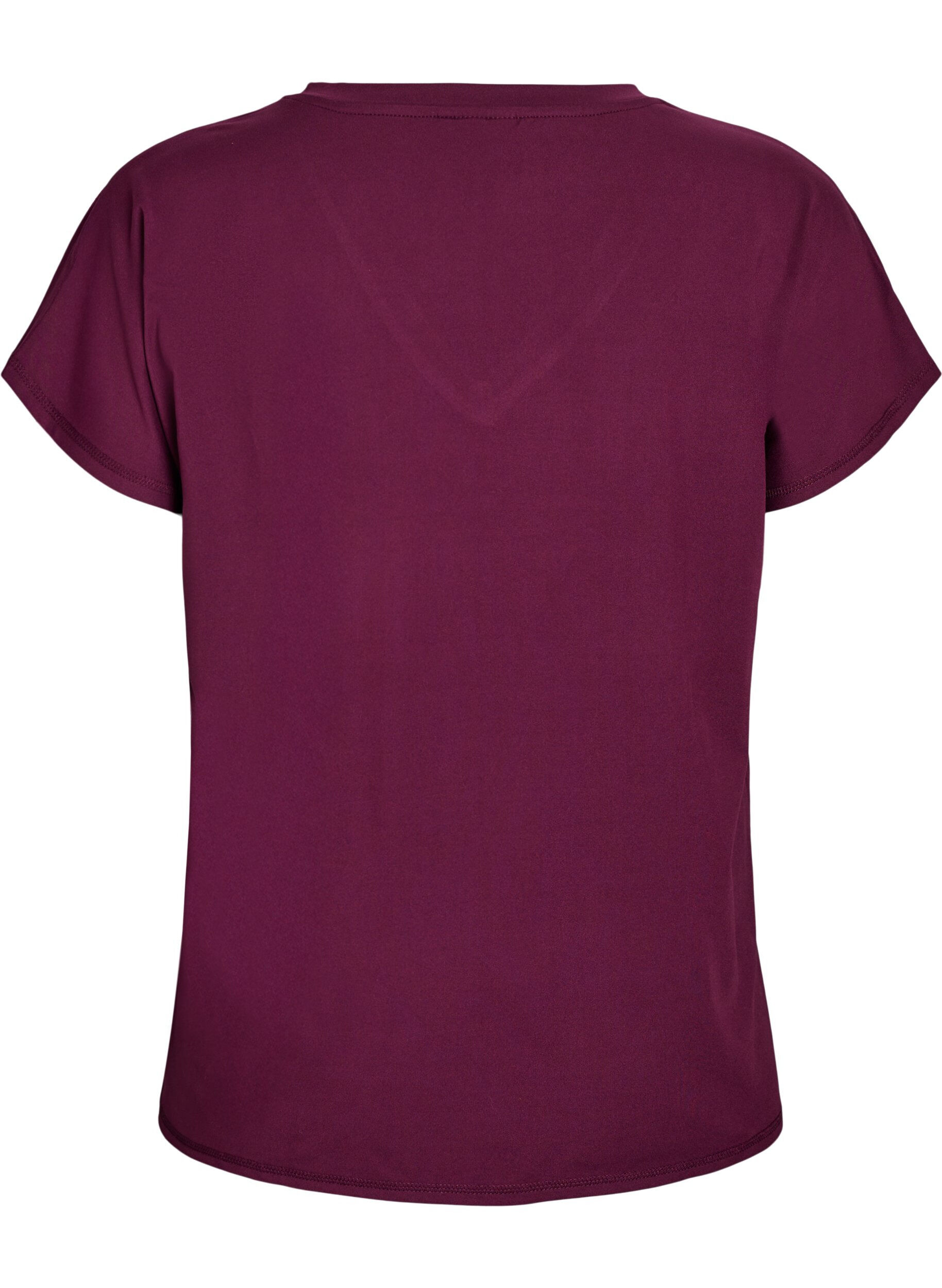 ZizziT-shirt de sport ample avec col en v, Bordeaux, Packshot image number 1