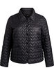 Veste l&eacute;g&egrave;rement matelass&eacute;e &agrave; surpiq&ucirc;res d&eacute;coratives, Noir, Packshot image number 0