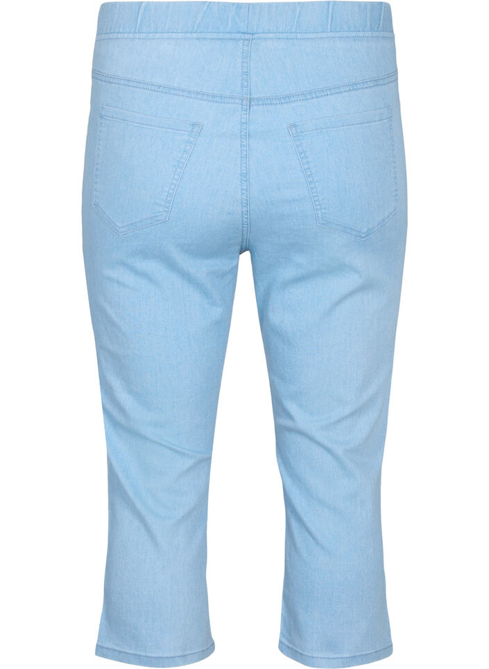 Pantacourt en coton mélangé, Light blue denim, Packshot image number 1