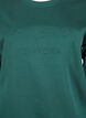 Sweat-shirt avec texte en tissu-éponge, Vert, Packshot image number 2