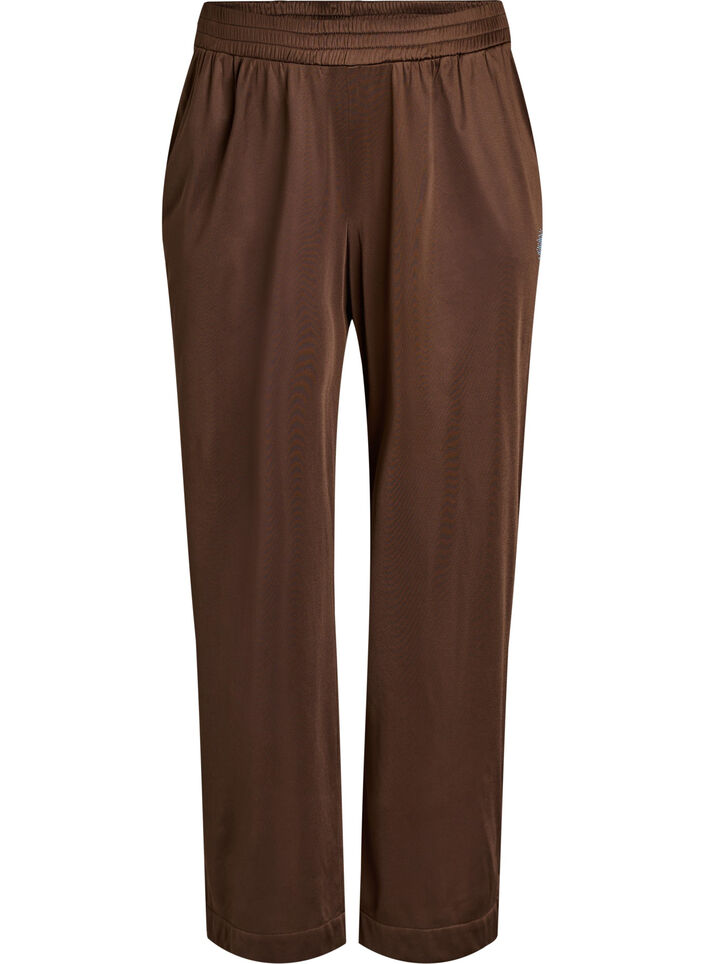 Pantalon de surv&ecirc;tement avec bandes lat&eacute;rales et poches, Marron, Packshot image number 0