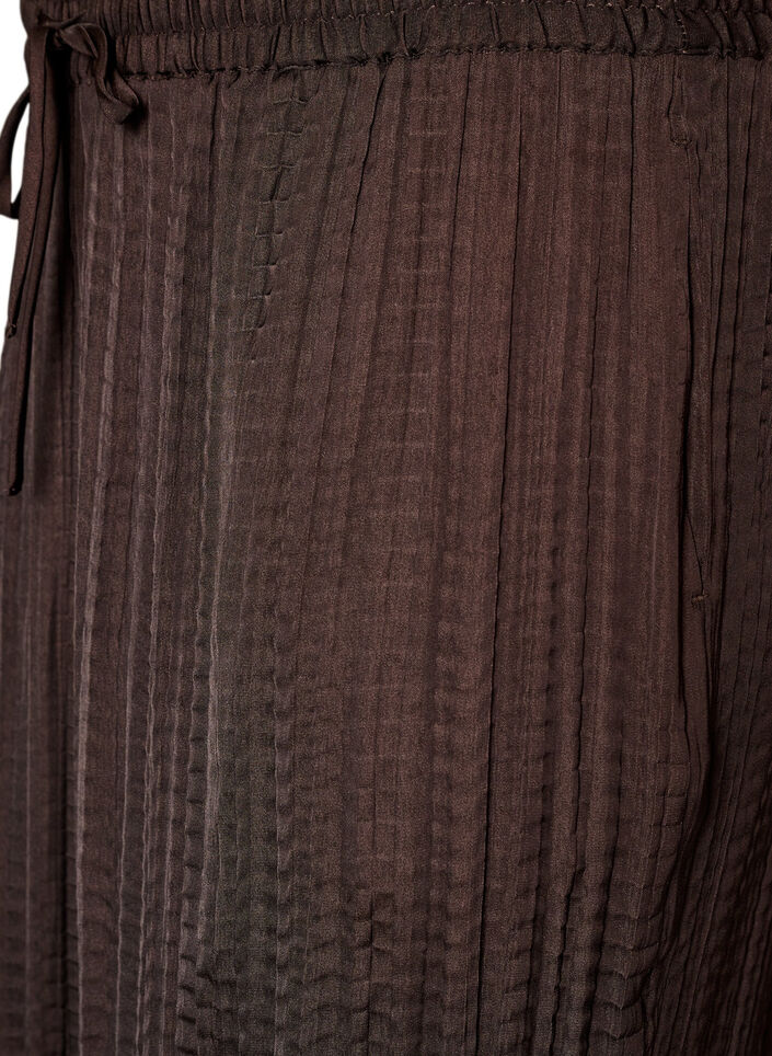 Pantalon ballon textur&eacute; avec ceinture &eacute;lastique, Marron, Packshot image number 2