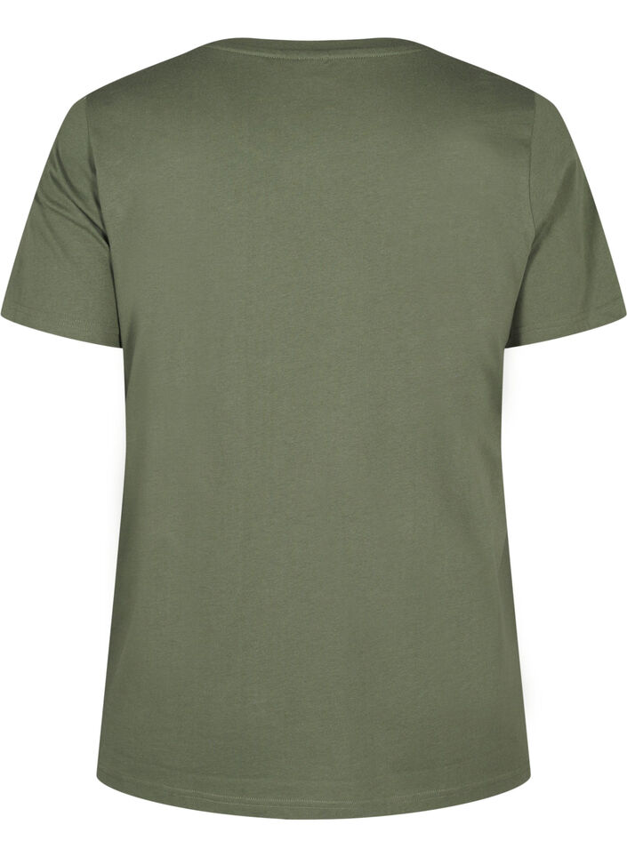 T-shirt en coton biologique avec nœud, Thyme, Packshot image number 1