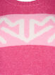 Pull en maille rayé avec motif graphique, Raspberry Rose Comb, Packshot image number 2