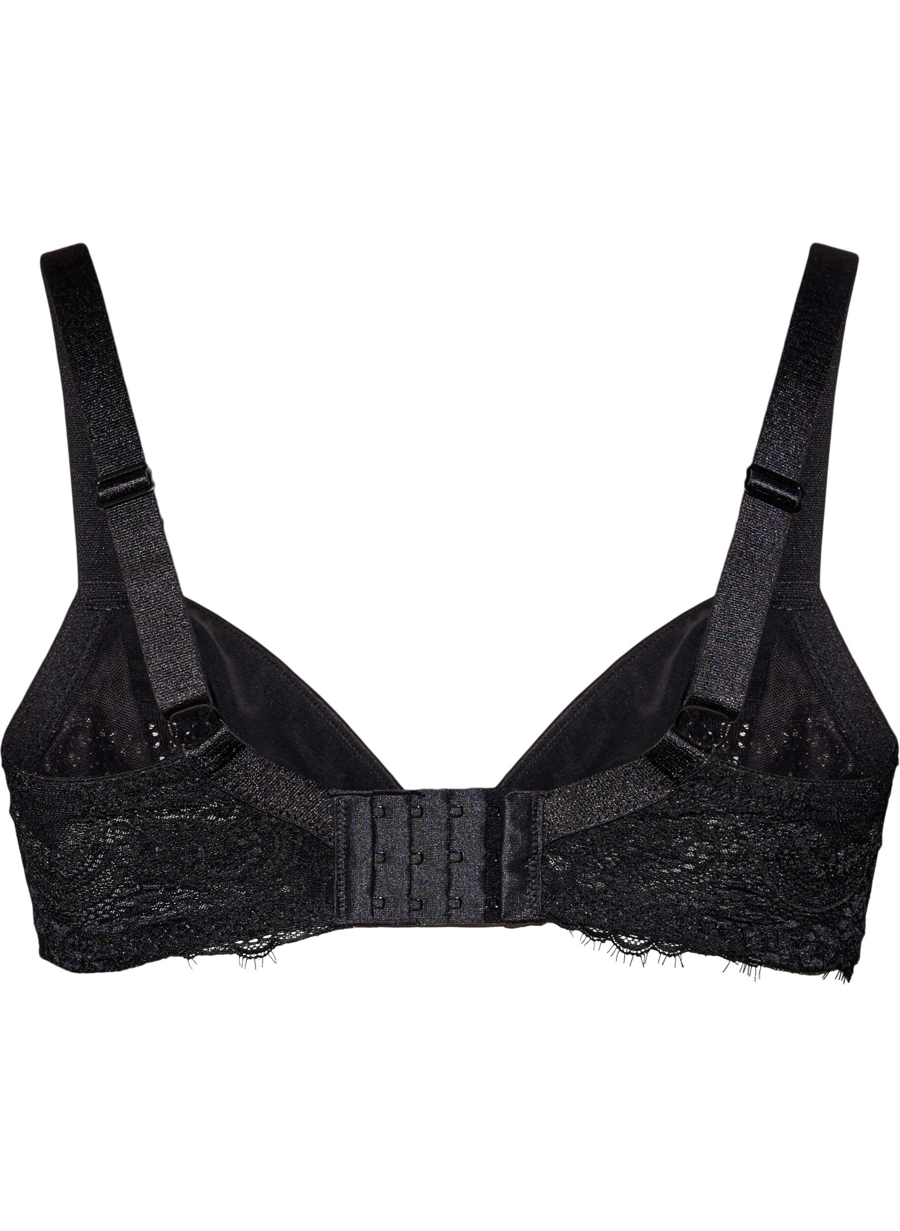 Zizzi Soutien-gorge embo&icirc;tant avec dentelle et microfibre, Noir, Packshot image number 1