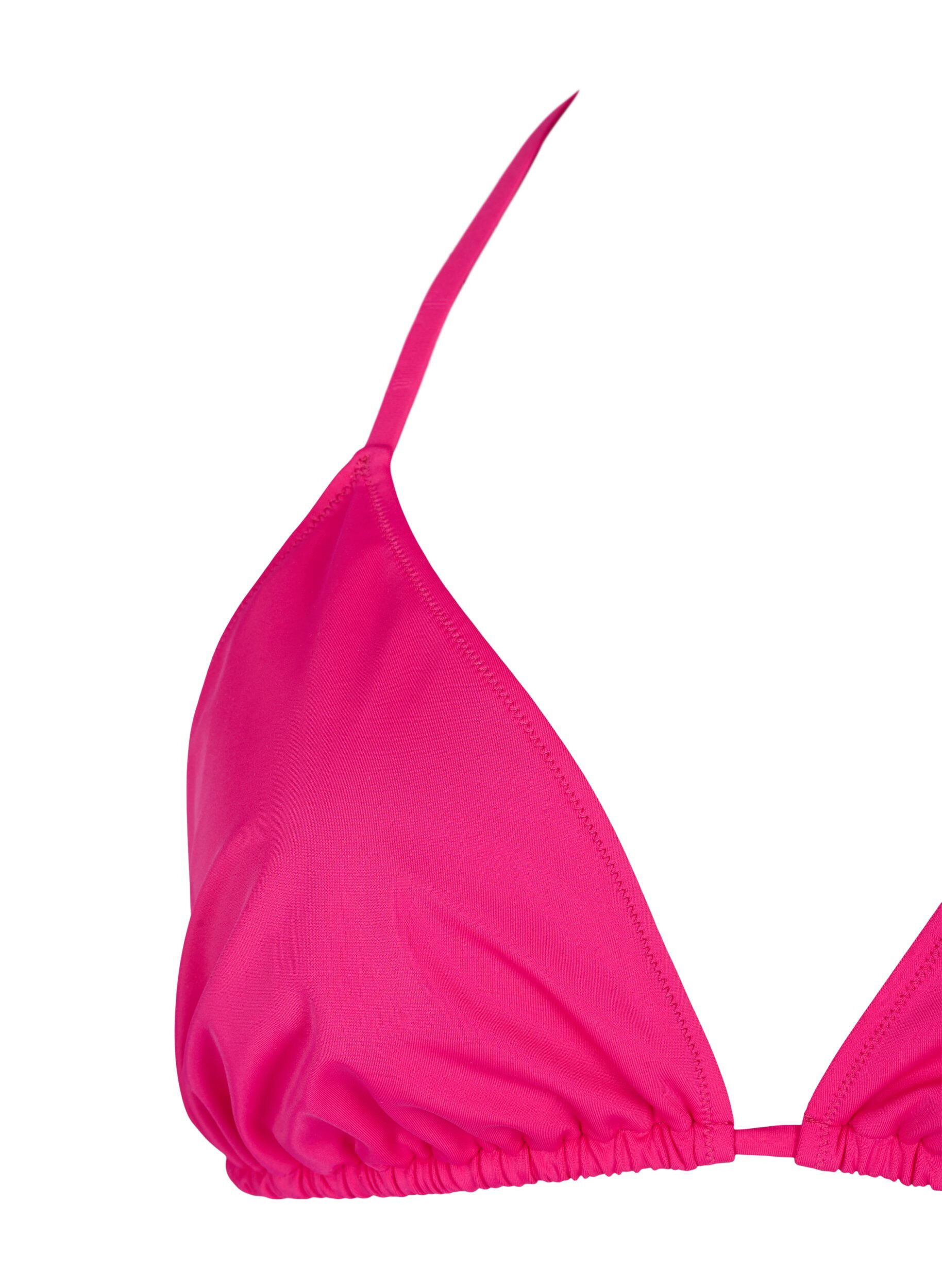 Zizzi Haut de bikini forme triangle de couleur unie, Rose, Packshot image number 2