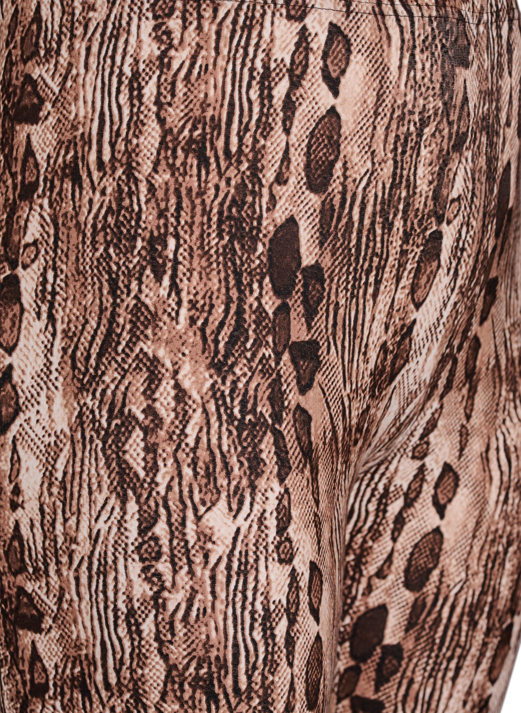 Zizzi Leggings en viscose avec imprim&eacute;, Marron, Packshot image number 2