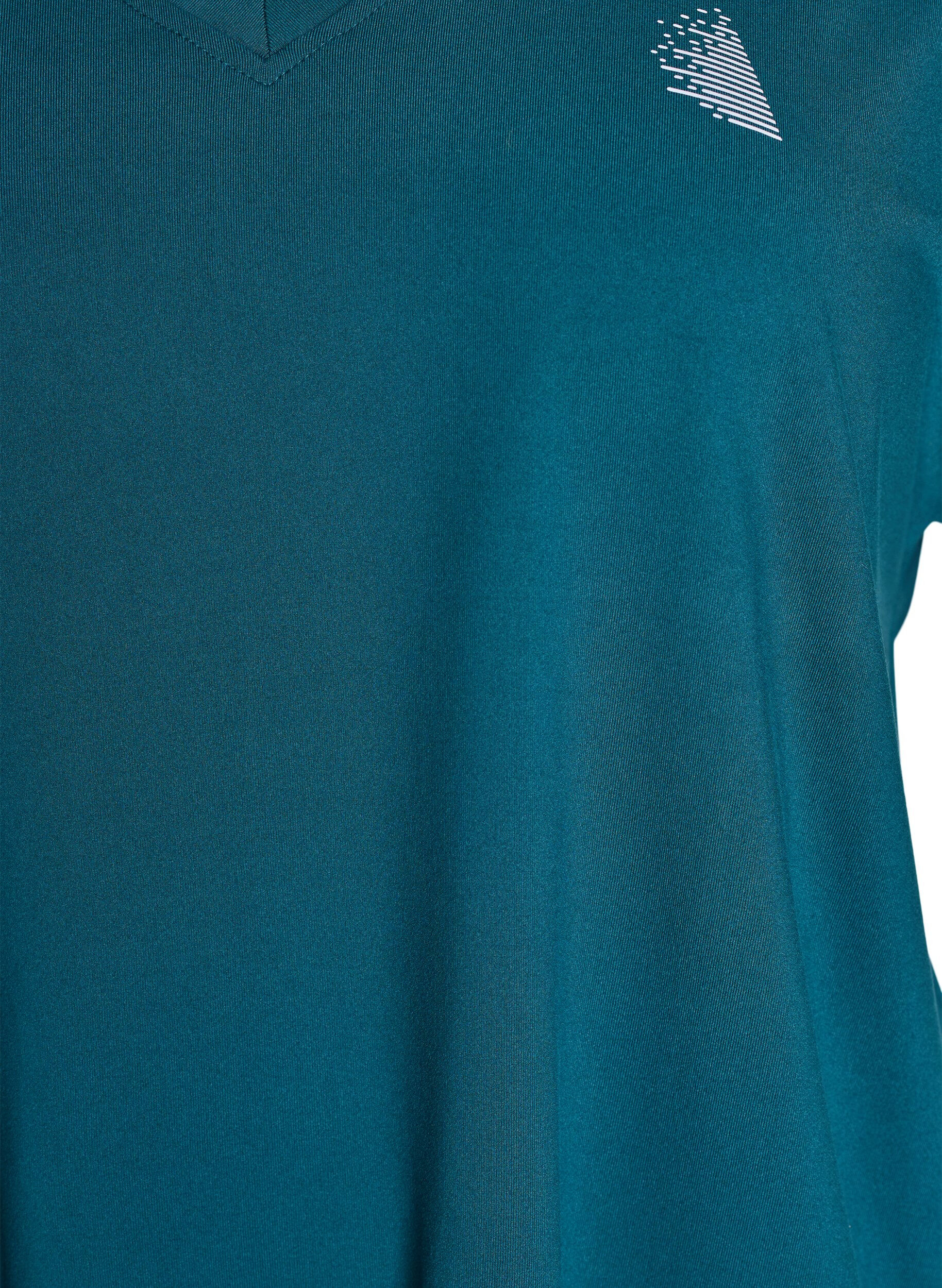 ZizziT-shirt de sport ample avec col en v, Vert fonc&eacute;, Packshot image number 2