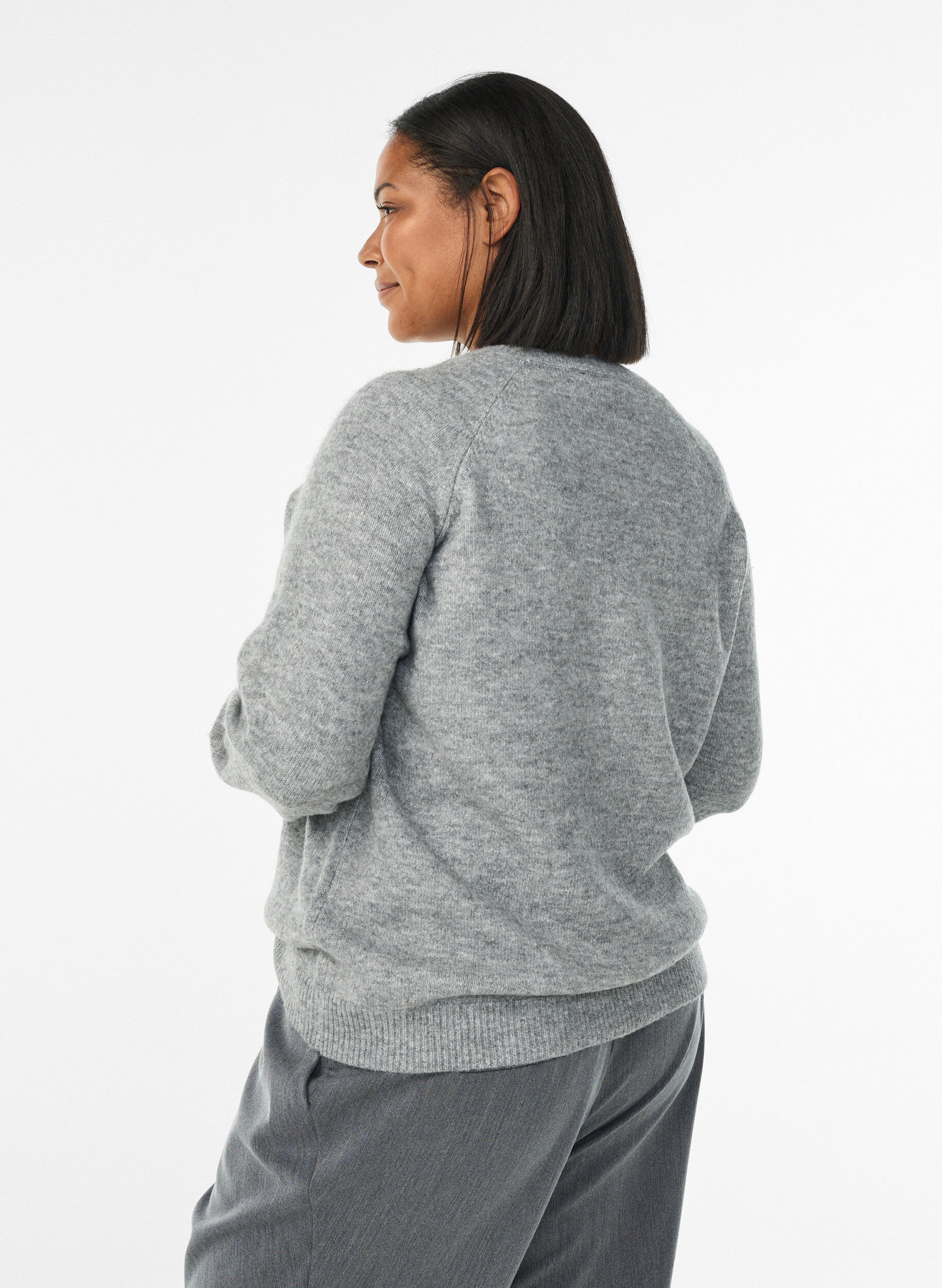 ZizziPull brod&eacute; de perles, Gris, Model image number 2
