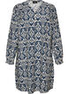 Robe imprim&eacute;e en viscose &agrave; manches longues, Bleu, Packshot image number 0
