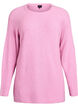Pull en maille &agrave; motif diagonal et manches raglan, Rose, Packshot image number 0