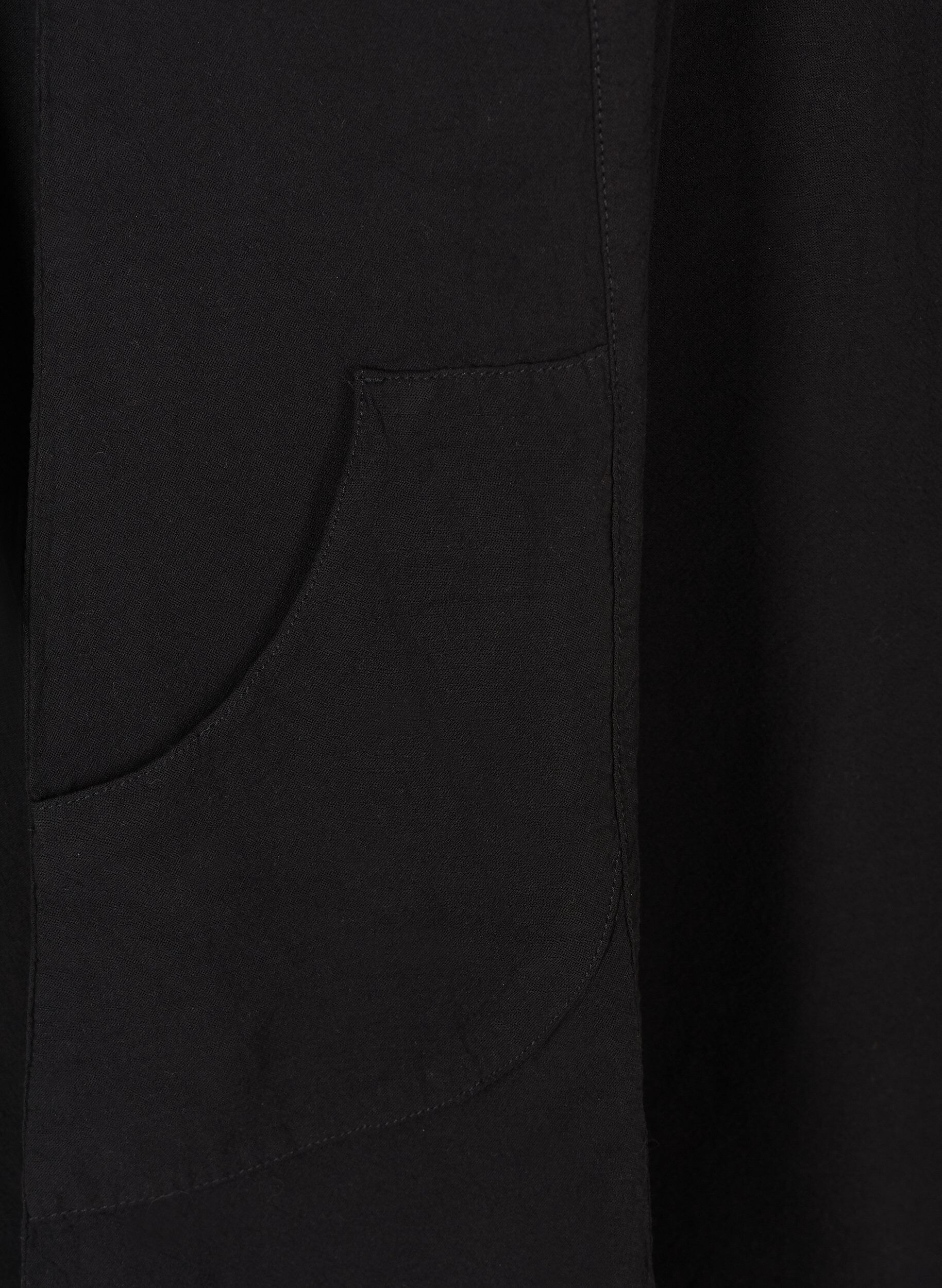 ZizziRobe &agrave; manches courtes en coton, Noir, Packshot image number 3