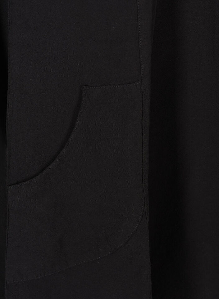Robe &agrave; manches courtes en coton, Noir, Packshot image number 3